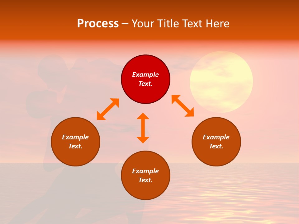 Couple In A Sexy Attitude Dancing In The Sunset PowerPoint Template