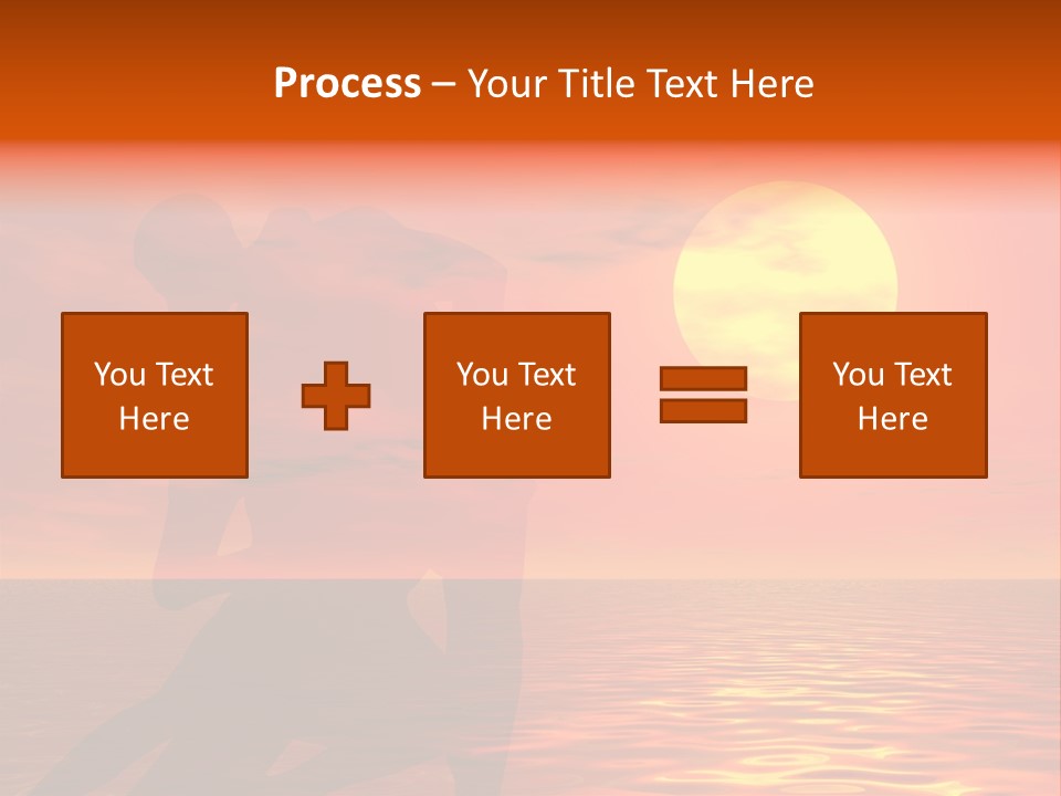 Couple In A Sexy Attitude Dancing In The Sunset PowerPoint Template