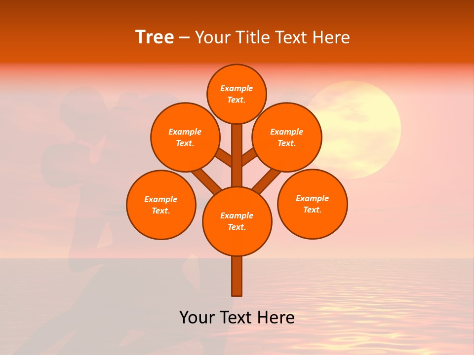 Couple In A Sexy Attitude Dancing In The Sunset PowerPoint Template