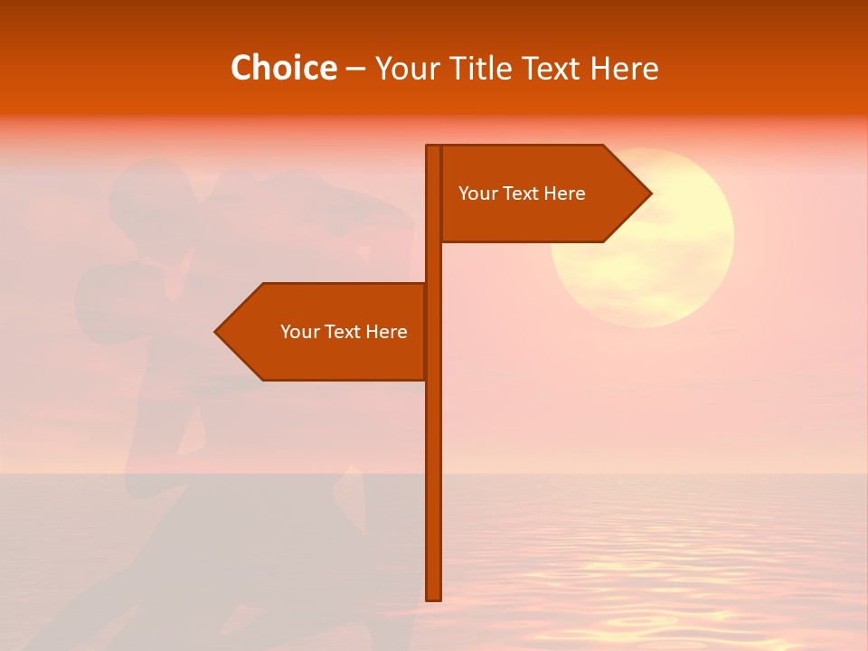 Couple In A Sexy Attitude Dancing In The Sunset PowerPoint Template