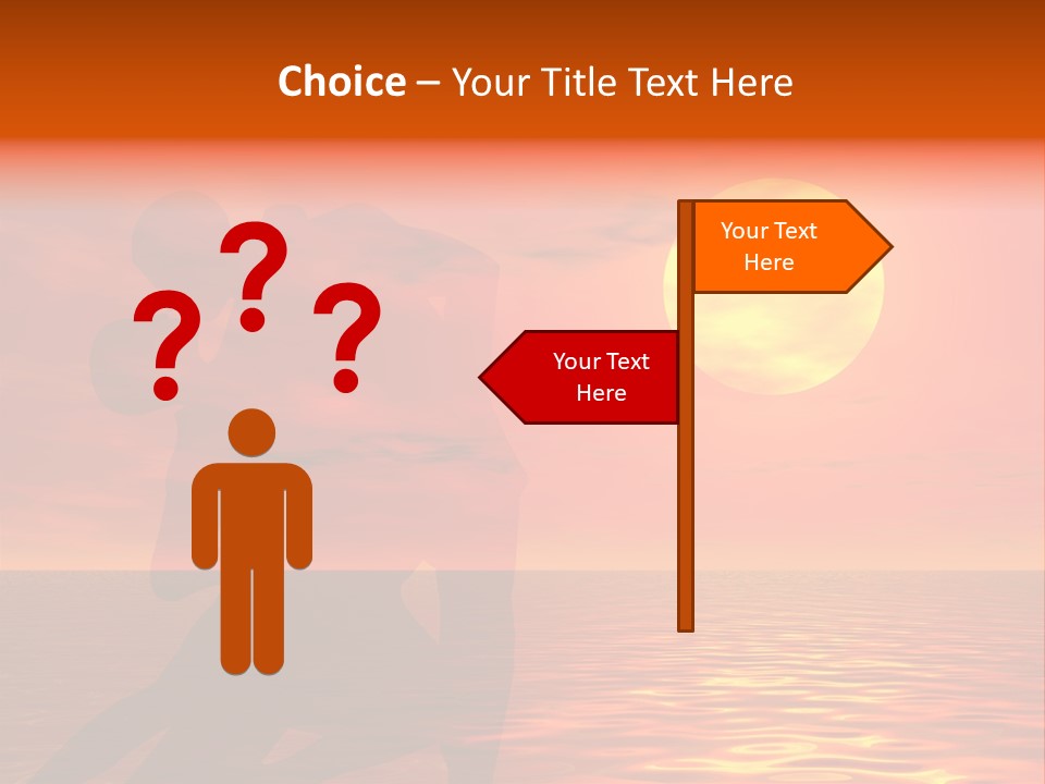 Couple In A Sexy Attitude Dancing In The Sunset PowerPoint Template