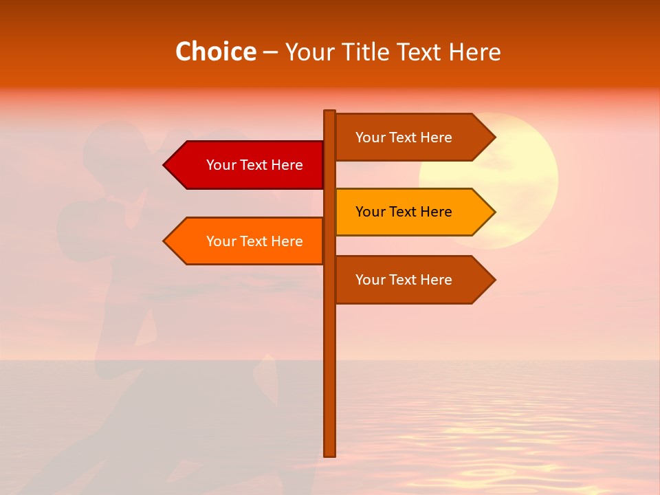 Couple In A Sexy Attitude Dancing In The Sunset PowerPoint Template