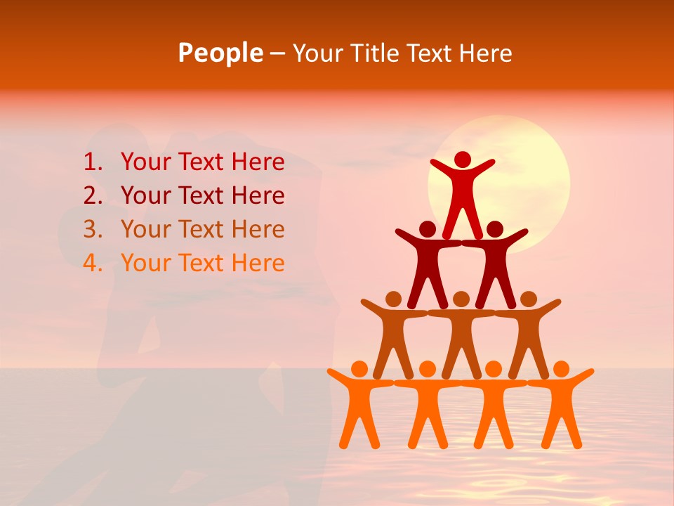 Couple In A Sexy Attitude Dancing In The Sunset PowerPoint Template