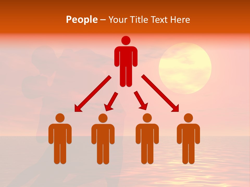 Couple In A Sexy Attitude Dancing In The Sunset PowerPoint Template