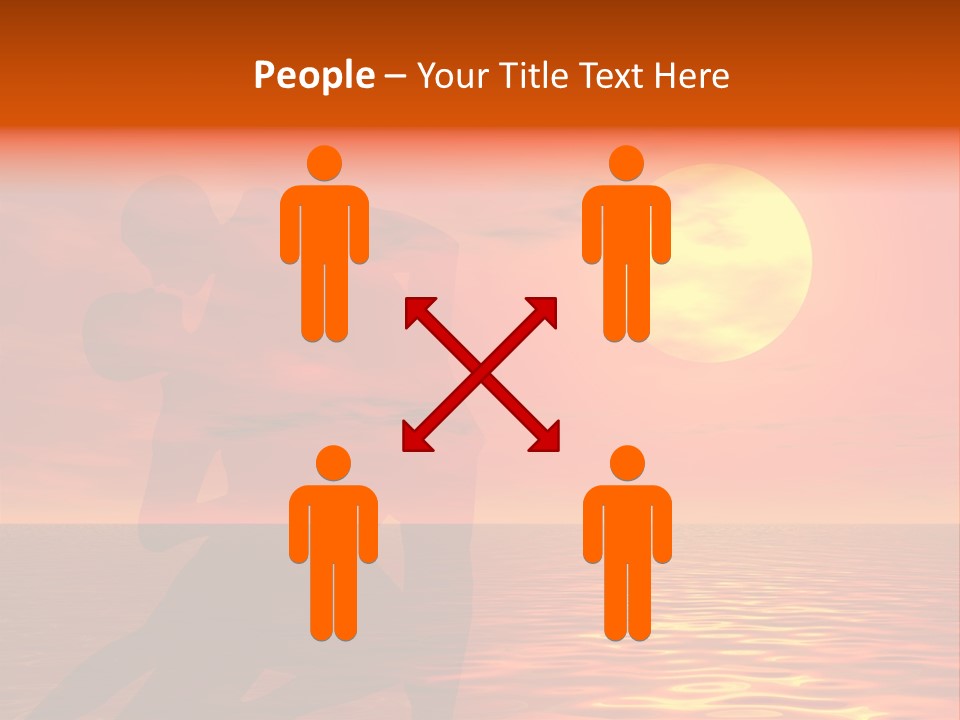 Couple In A Sexy Attitude Dancing In The Sunset PowerPoint Template