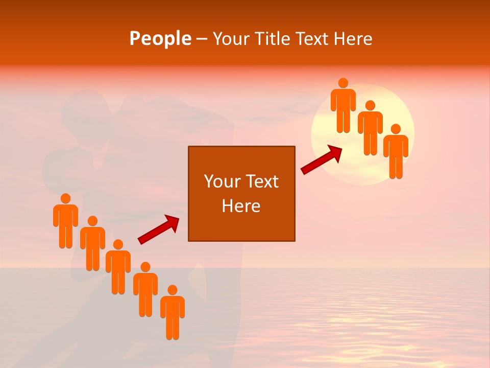 Couple In A Sexy Attitude Dancing In The Sunset PowerPoint Template