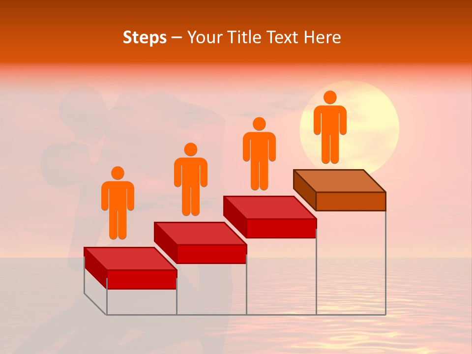 Couple In A Sexy Attitude Dancing In The Sunset PowerPoint Template