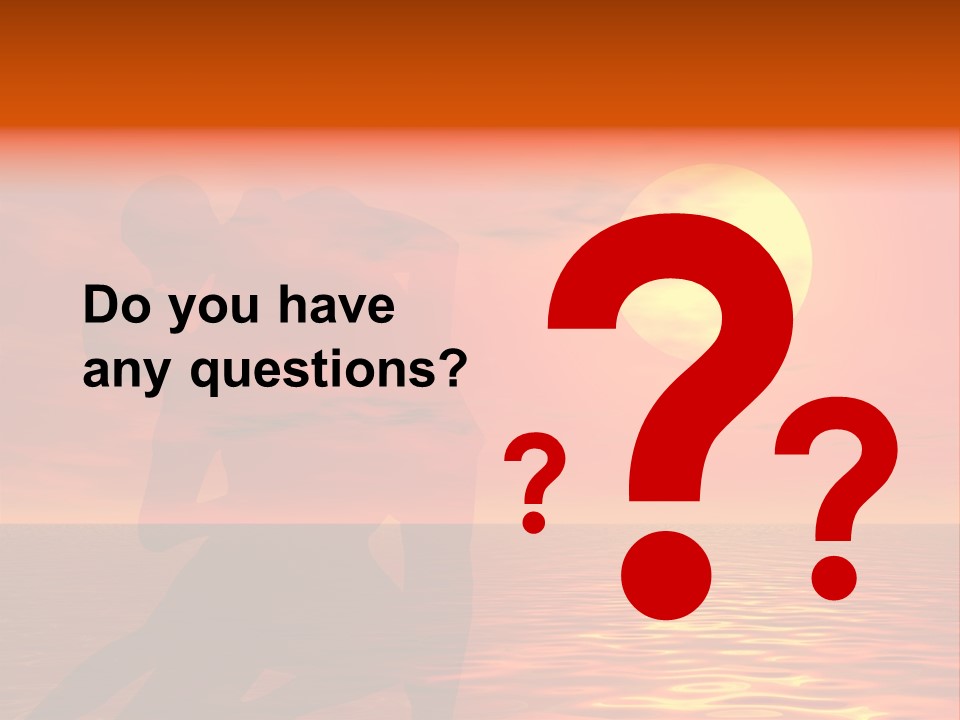 Couple In A Sexy Attitude Dancing In The Sunset PowerPoint Template