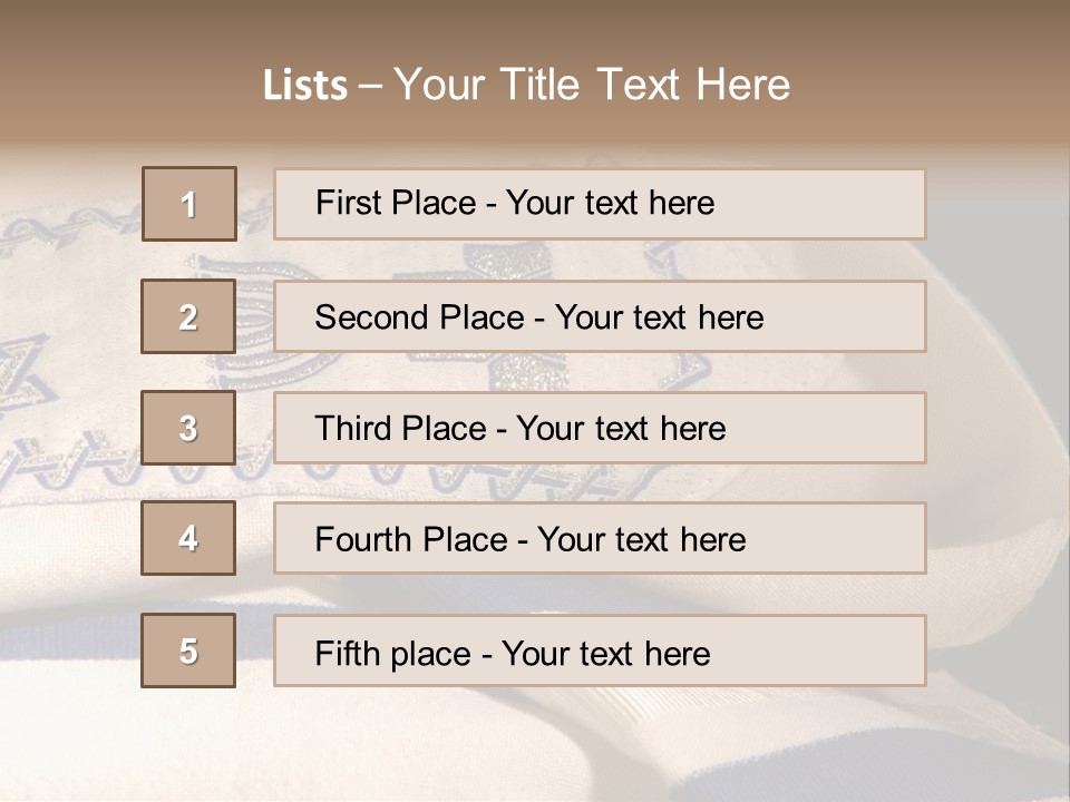 Prayer Shawl - Talis PowerPoint Template