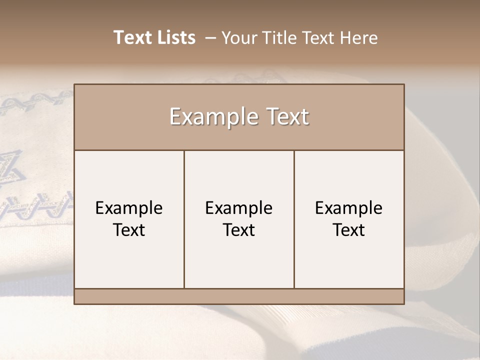 Prayer Shawl - Talis PowerPoint Template