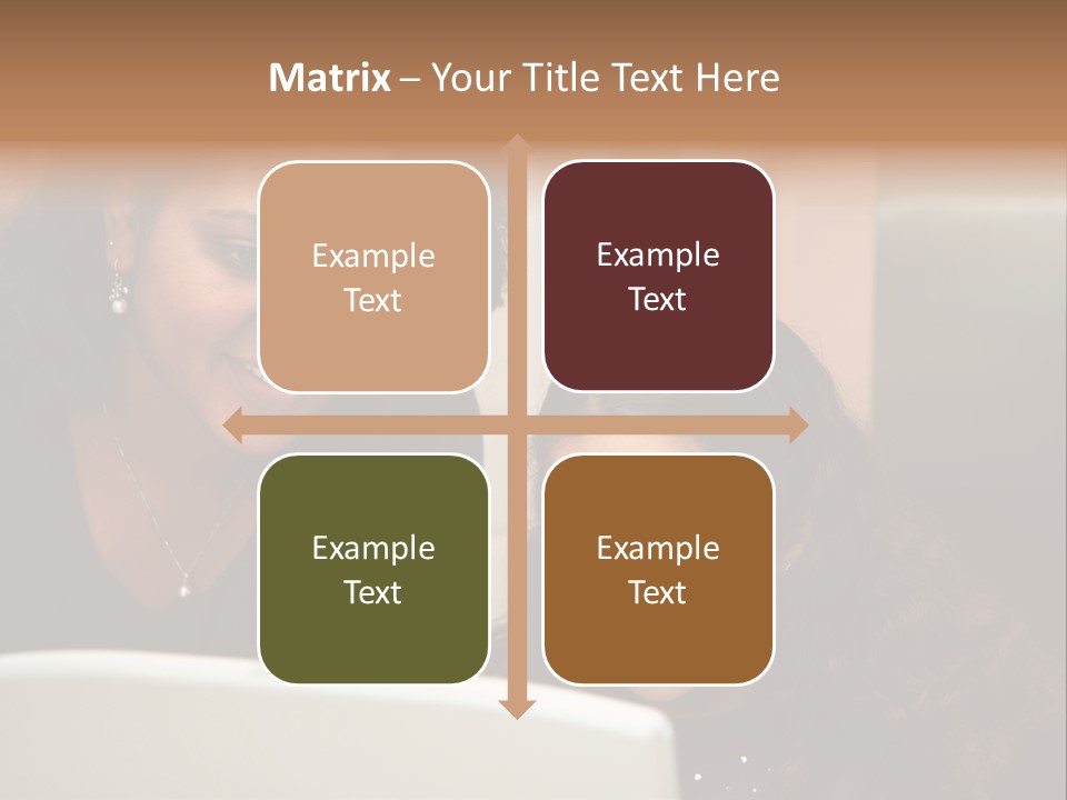 Woman In Her Kitchen With Daughter On The Computer PowerPoint Template