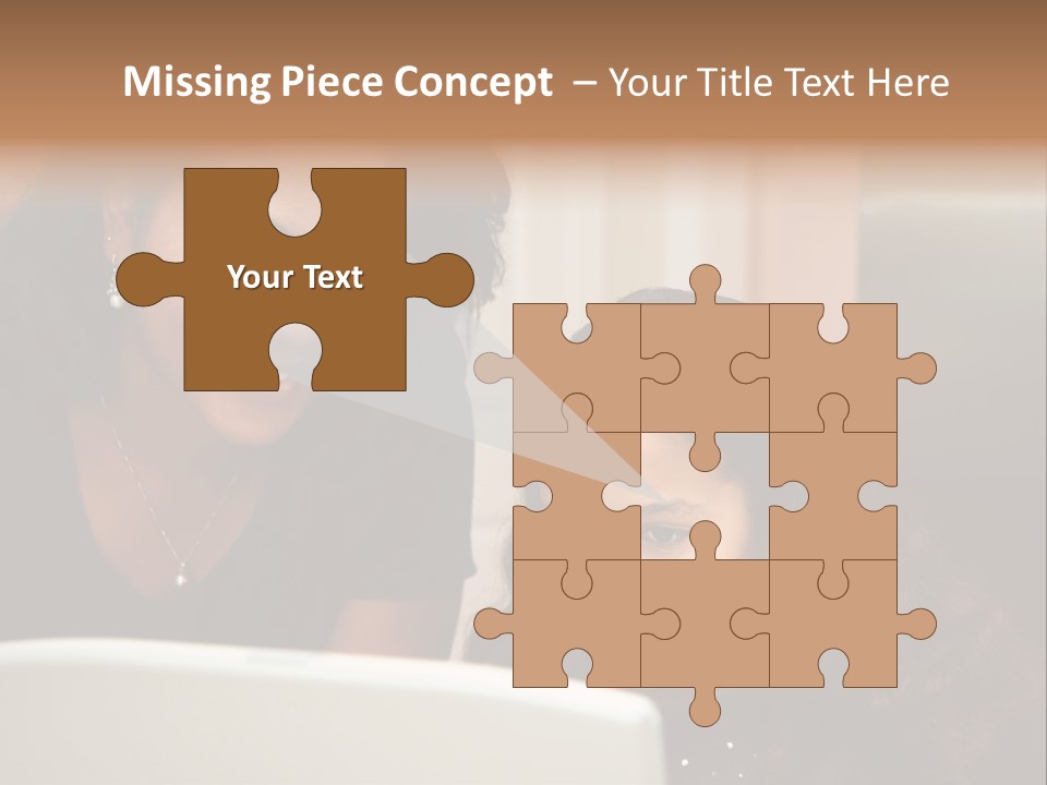 Woman In Her Kitchen With Daughter On The Computer PowerPoint Template