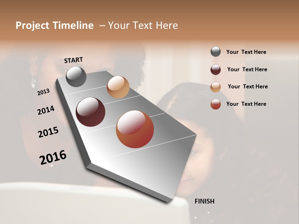 Woman In Her Kitchen With Daughter On The Computer PowerPoint Template