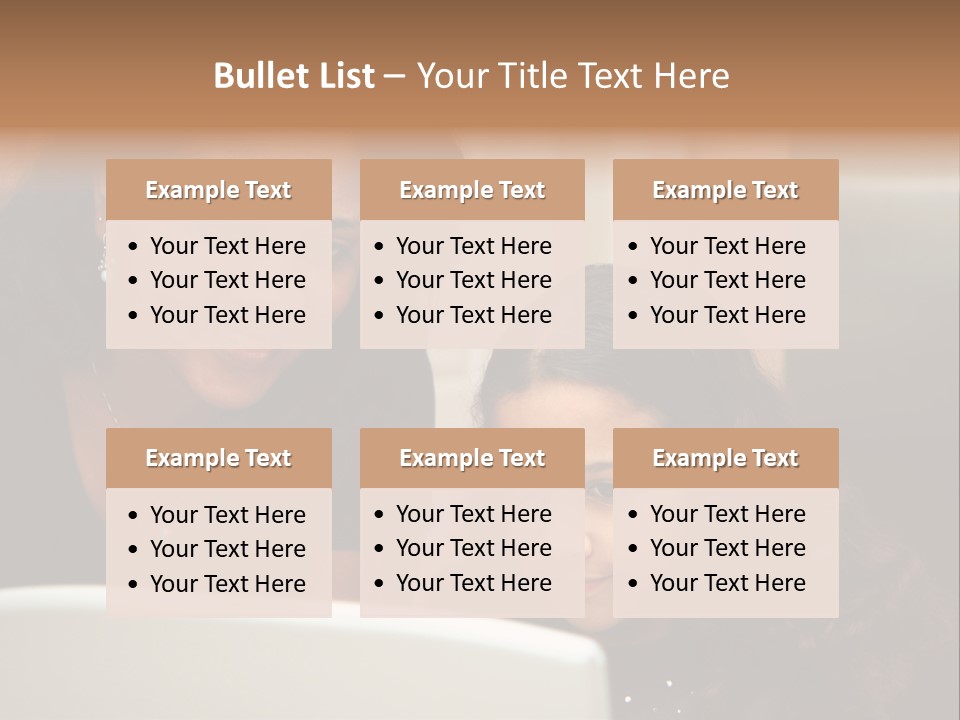 Woman In Her Kitchen With Daughter On The Computer PowerPoint Template