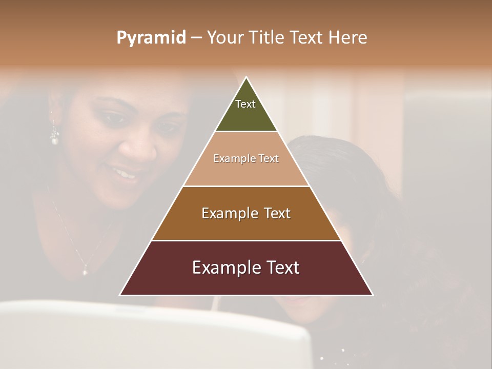 Woman In Her Kitchen With Daughter On The Computer PowerPoint Template