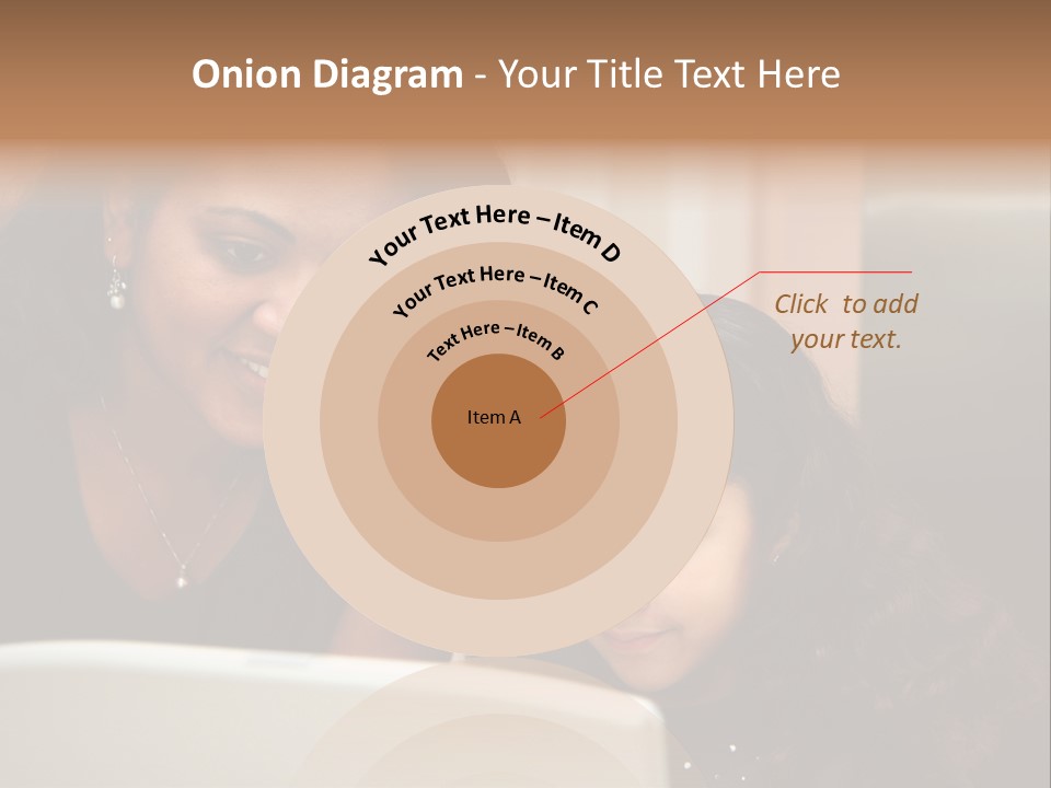 Woman In Her Kitchen With Daughter On The Computer PowerPoint Template