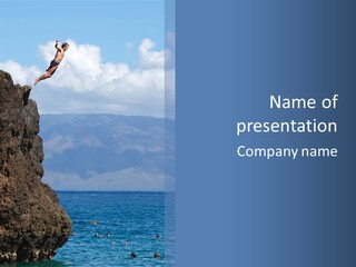 Black Rock Jumper PowerPoint Template