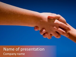 Group Of People Hands In The Air PowerPoint Template