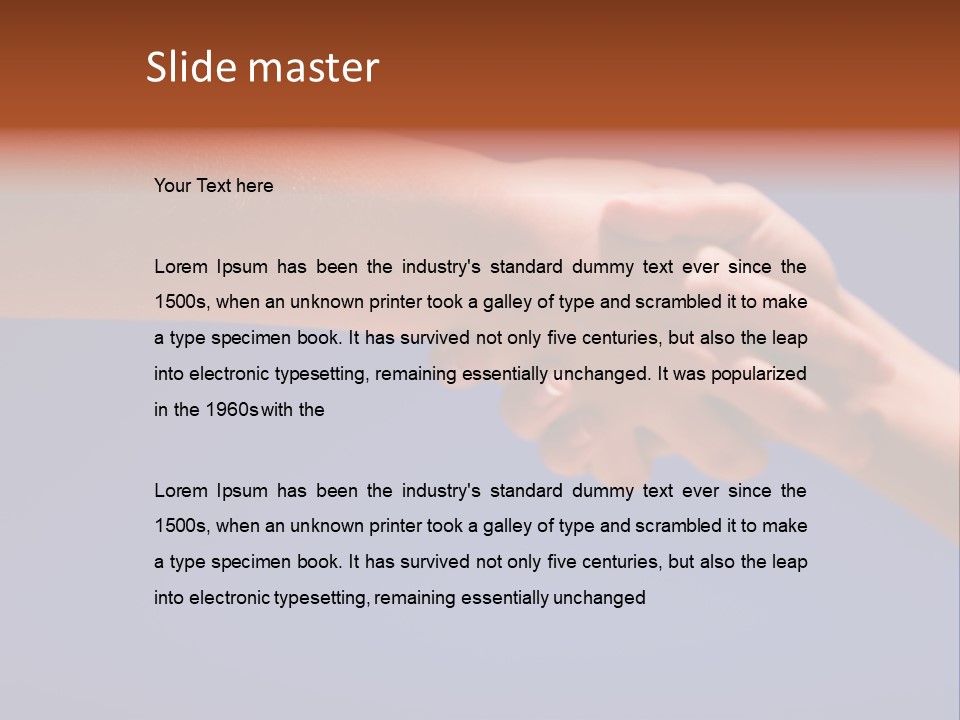 Group Of People Hands In The Air PowerPoint Template