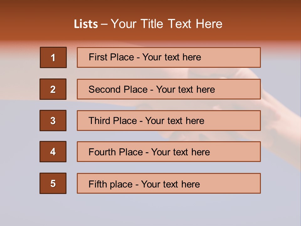 Group Of People Hands In The Air PowerPoint Template