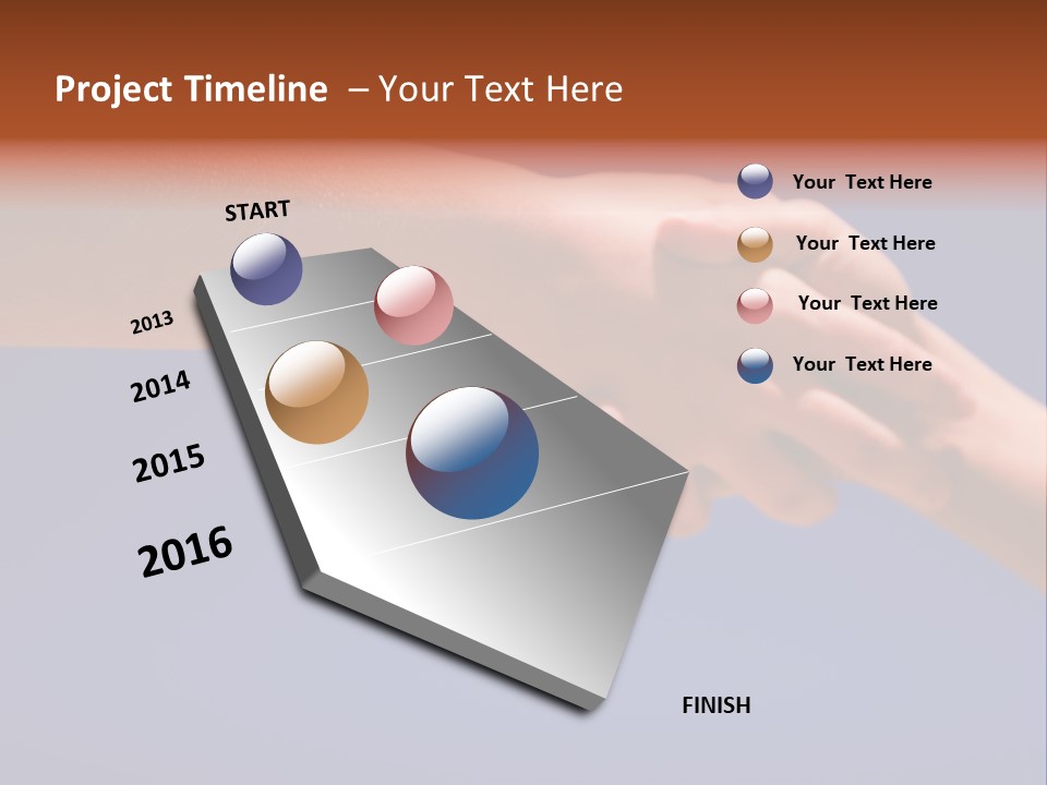 Group Of People Hands In The Air PowerPoint Template