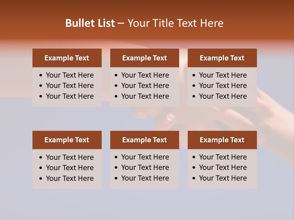 Group Of People Hands In The Air PowerPoint Template