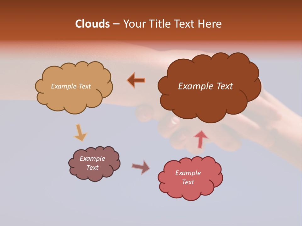 Group Of People Hands In The Air PowerPoint Template