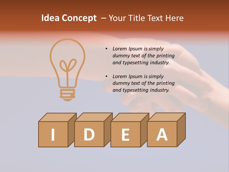 Group Of People Hands In The Air PowerPoint Template