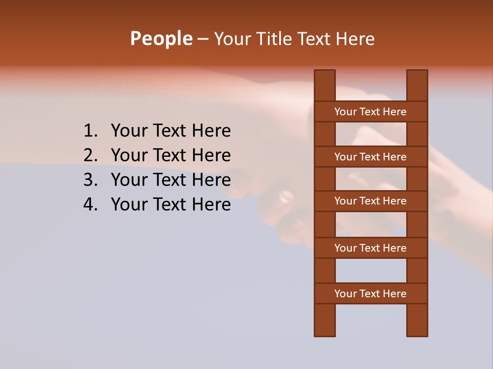 Group Of People Hands In The Air PowerPoint Template