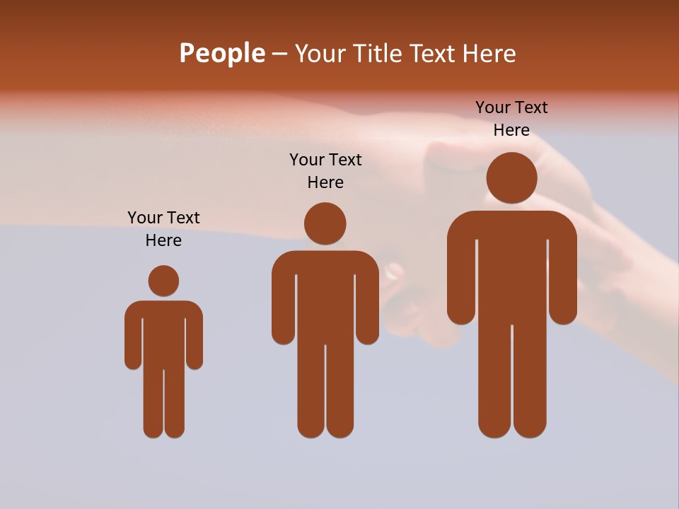 Group Of People Hands In The Air PowerPoint Template