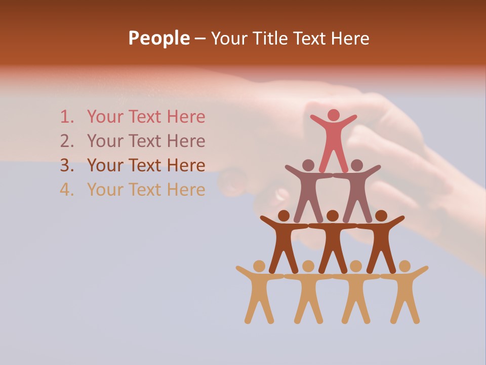 Group Of People Hands In The Air PowerPoint Template
