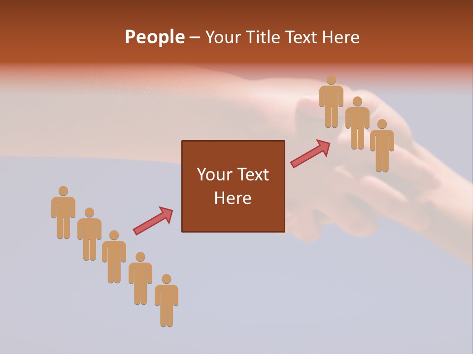 Group Of People Hands In The Air PowerPoint Template