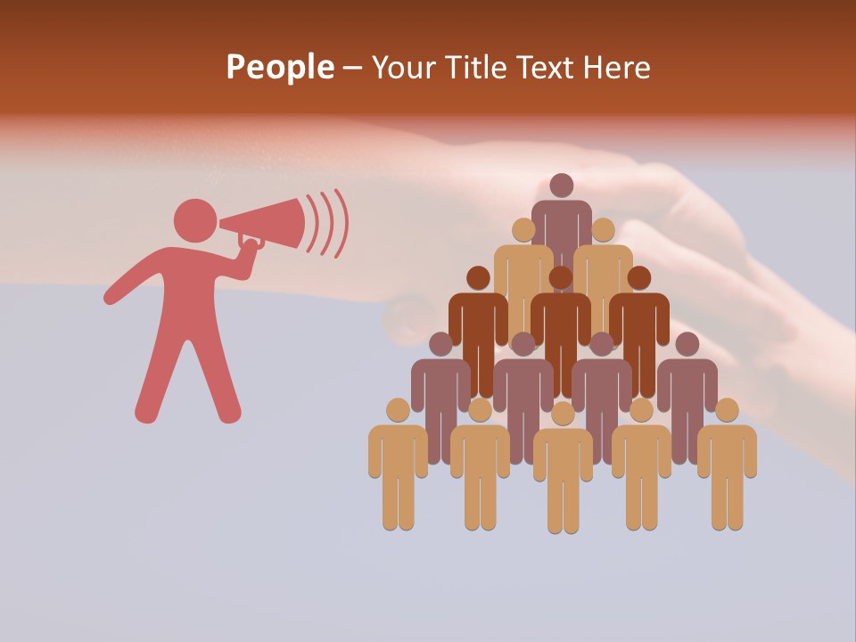 Group Of People Hands In The Air PowerPoint Template
