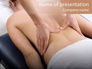 Young Girl Getting Massage From A Therapist PowerPoint Template