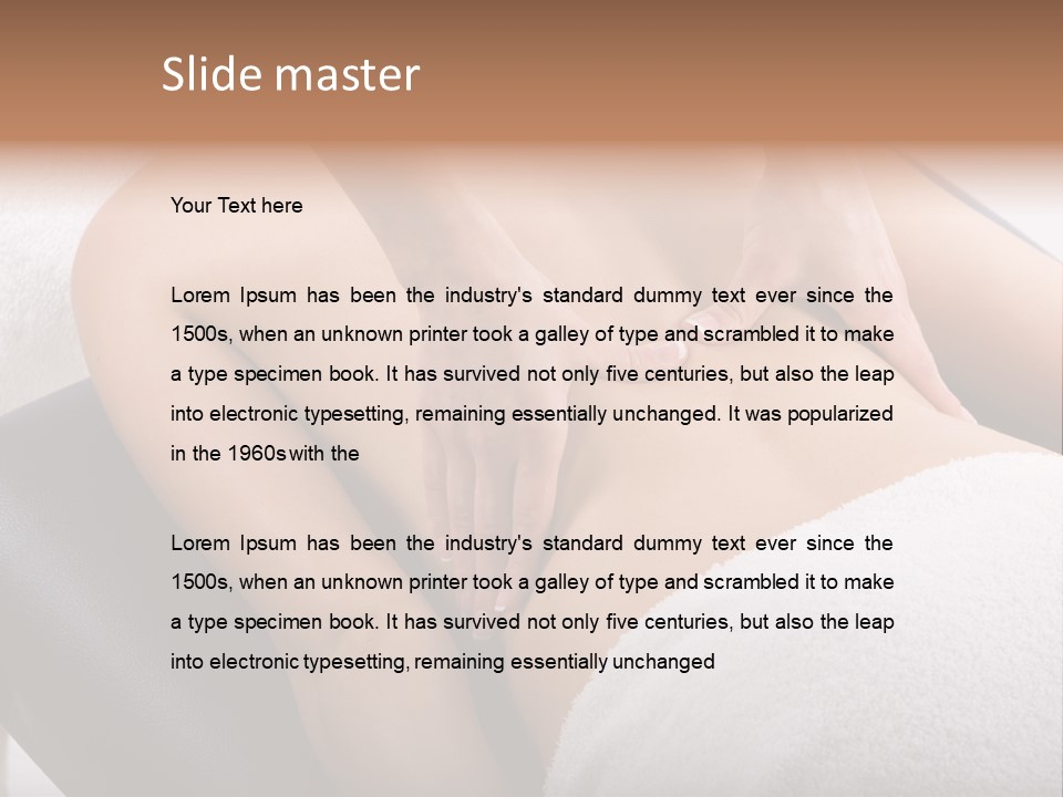 Young Girl Getting Massage From A Therapist PowerPoint Template