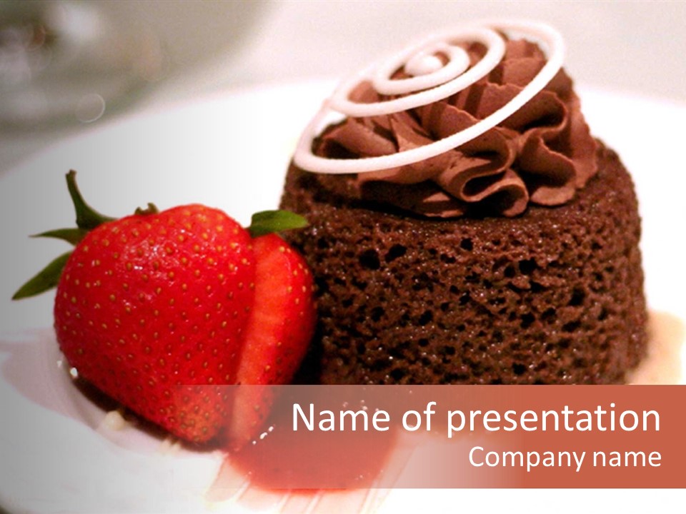 Cake And Strawberry PowerPoint Template