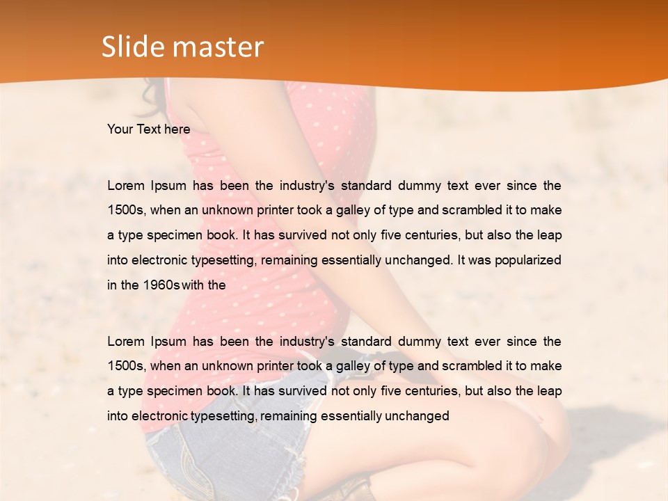 Beautiful Young Cowgirl PowerPoint Template