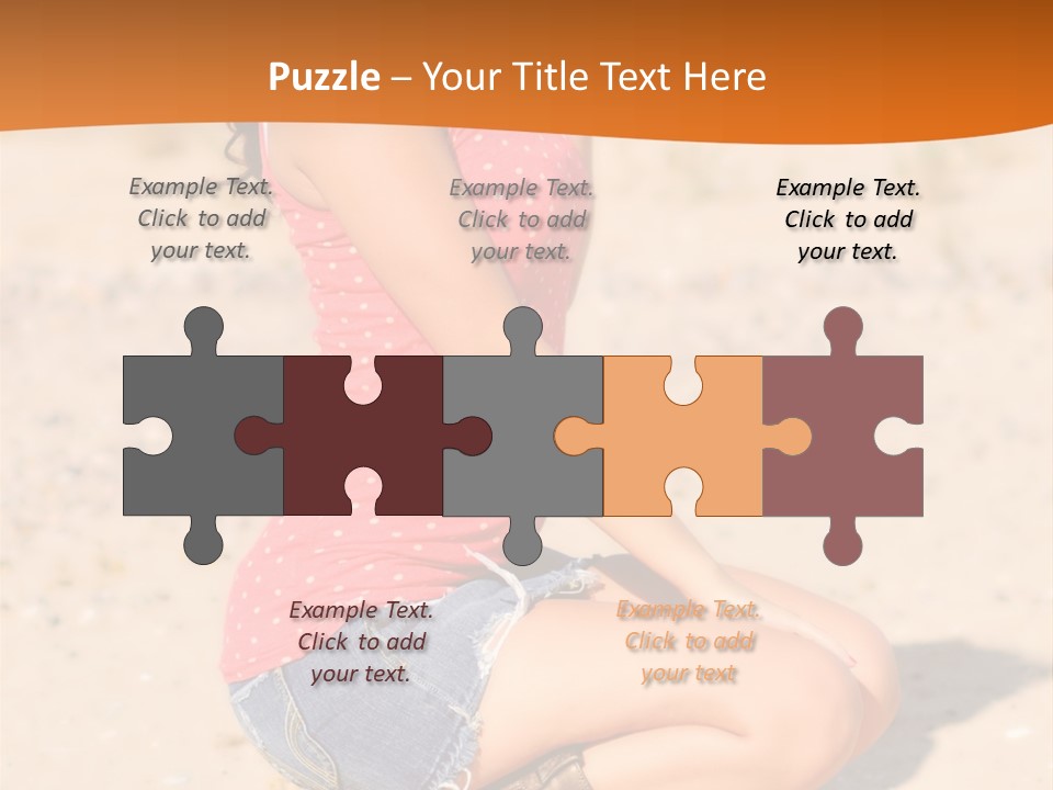 Beautiful Young Cowgirl PowerPoint Template