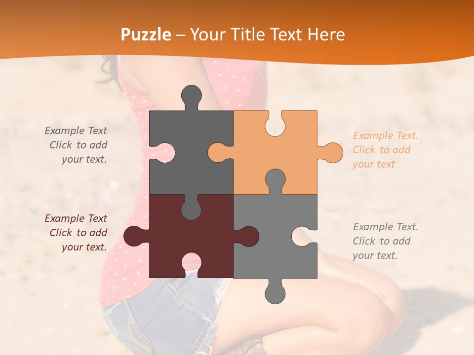 Beautiful Young Cowgirl PowerPoint Template
