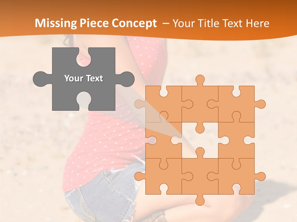 Beautiful Young Cowgirl PowerPoint Template