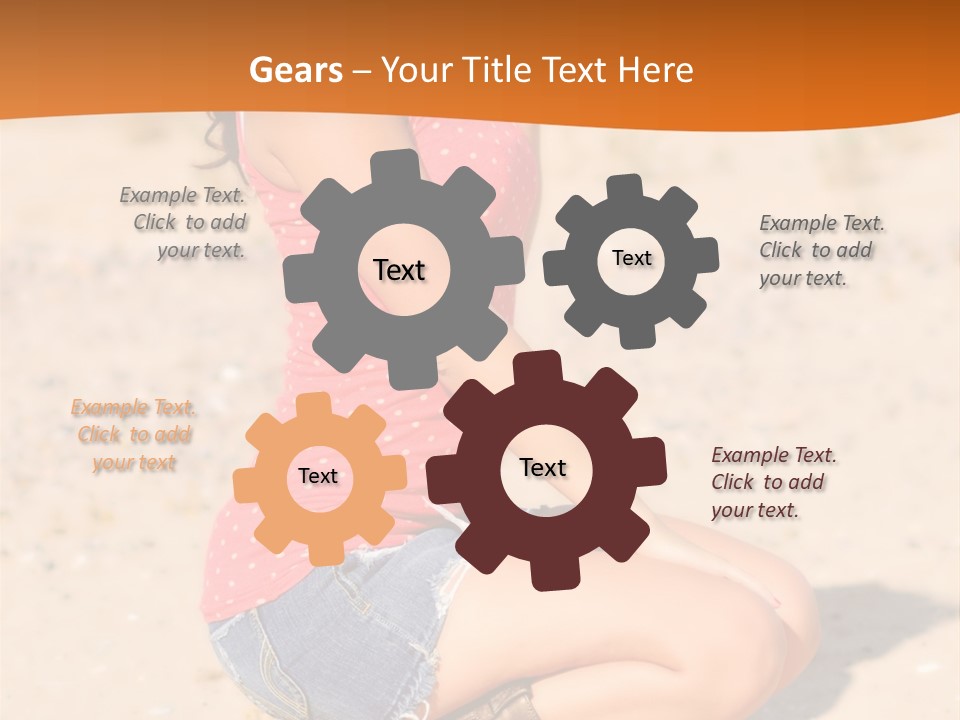 Beautiful Young Cowgirl PowerPoint Template