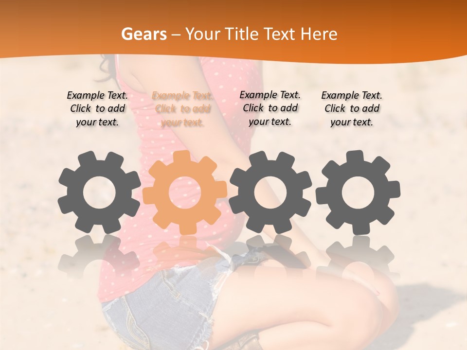 Beautiful Young Cowgirl PowerPoint Template