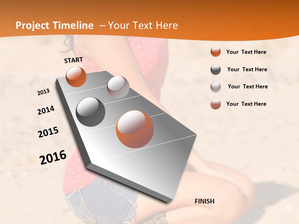 Beautiful Young Cowgirl PowerPoint Template