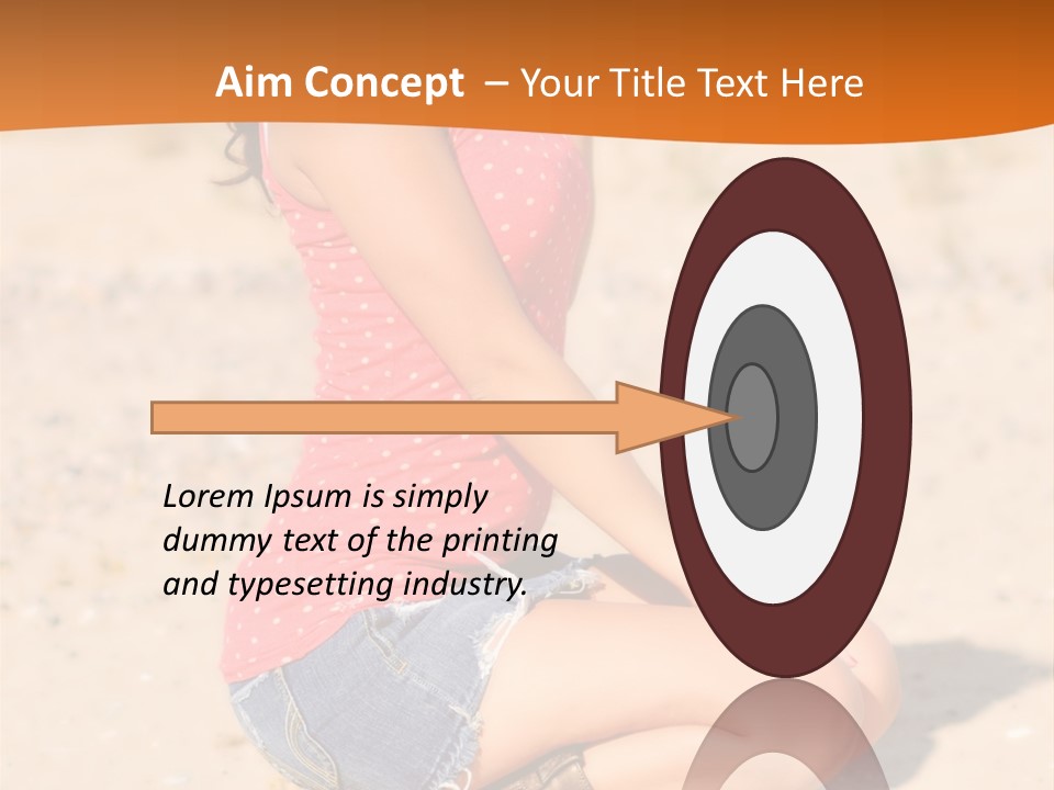 Beautiful Young Cowgirl PowerPoint Template