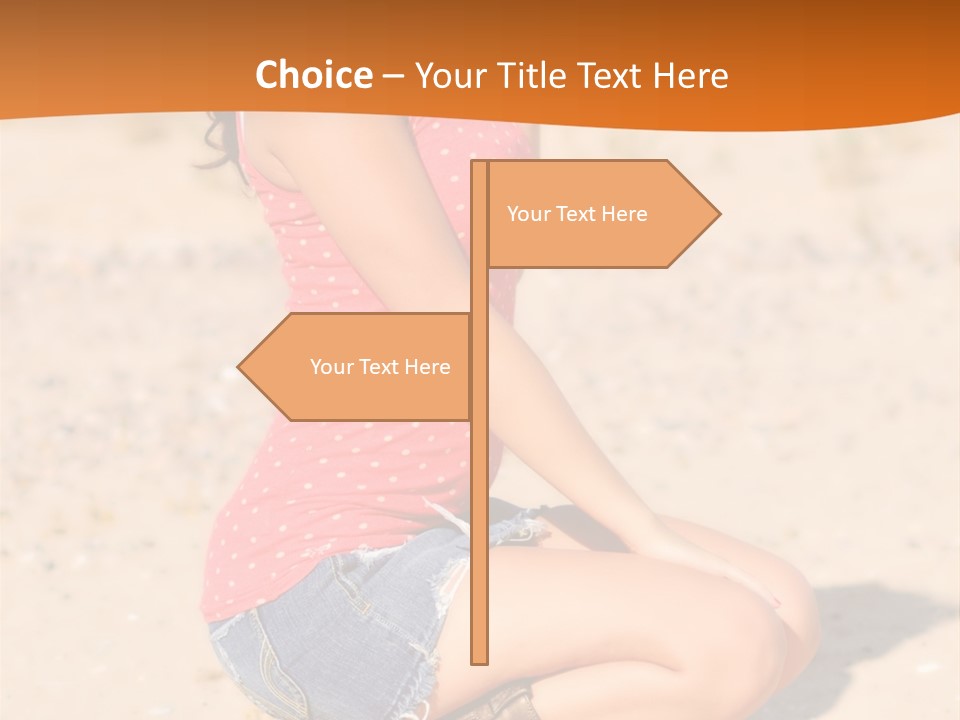 Beautiful Young Cowgirl PowerPoint Template