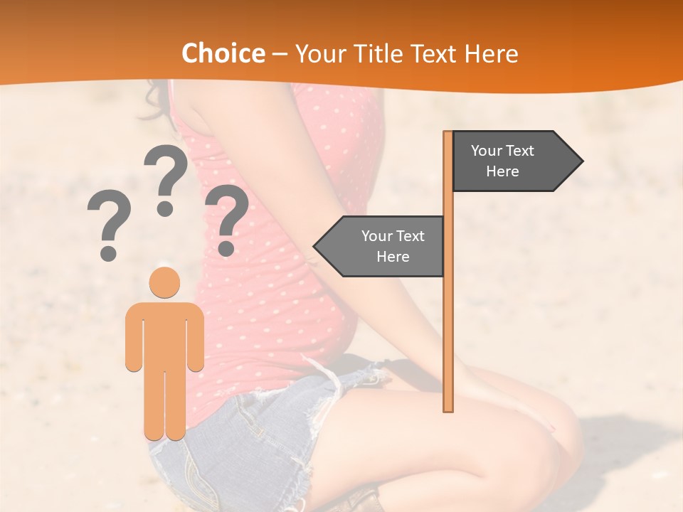 Beautiful Young Cowgirl PowerPoint Template