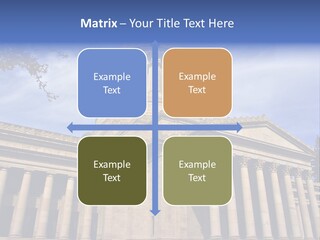 Neo Classical Style Legislative Building On A Late Afternoon In Early Spring PowerPoint Template