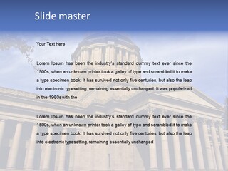 Neo Classical Style Legislative Building On A Late Afternoon In Early Spring PowerPoint Template