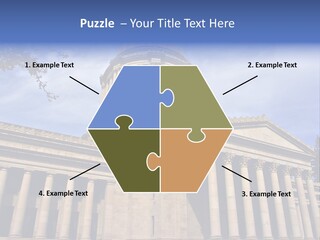 Neo Classical Style Legislative Building On A Late Afternoon In Early Spring PowerPoint Template