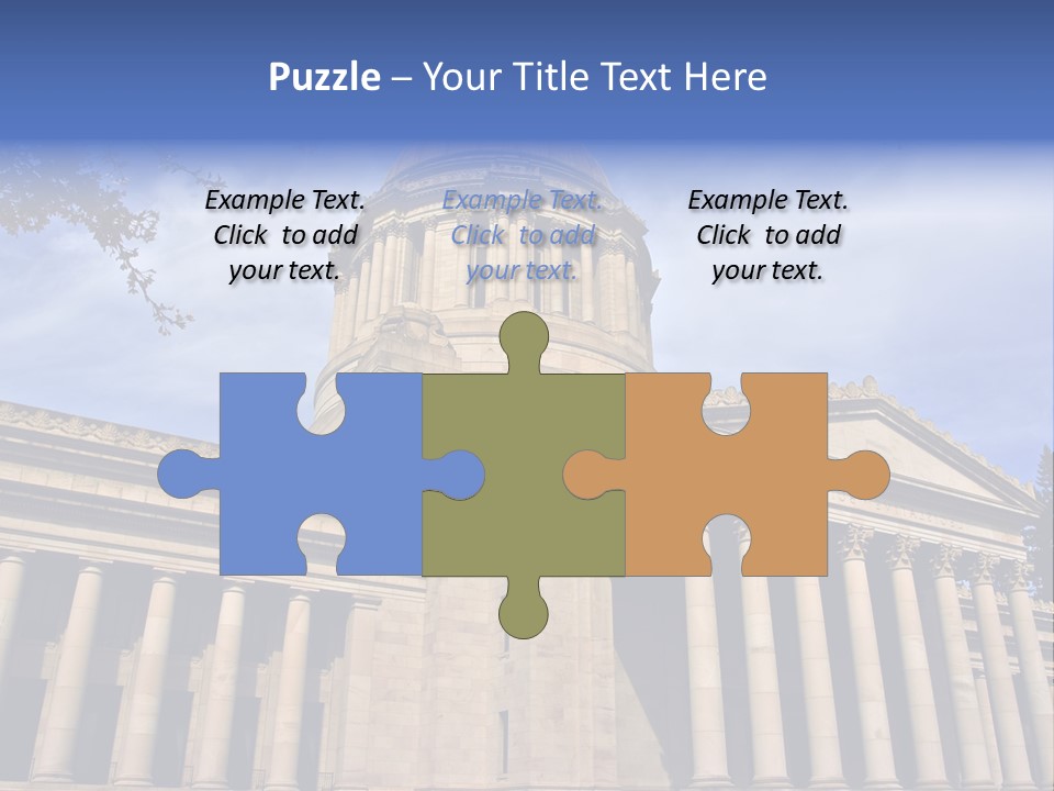 Neo Classical Style Legislative Building On A Late Afternoon In Early Spring PowerPoint Template